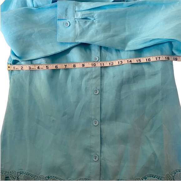 EY Especially Yours 100% Linen Blue Pant Suit Sm - Picture 6 of 12